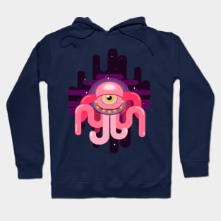 Invading alien one-eyed space tentacle monster Hoodie